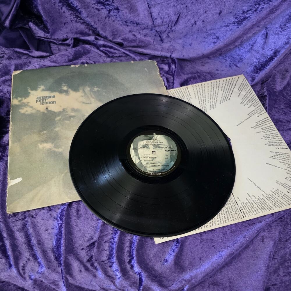 John Lennon Imagine LP Vinyl 1971 Apple SW-3379 VG+ Vinyl G Sleeve Beatles Solo